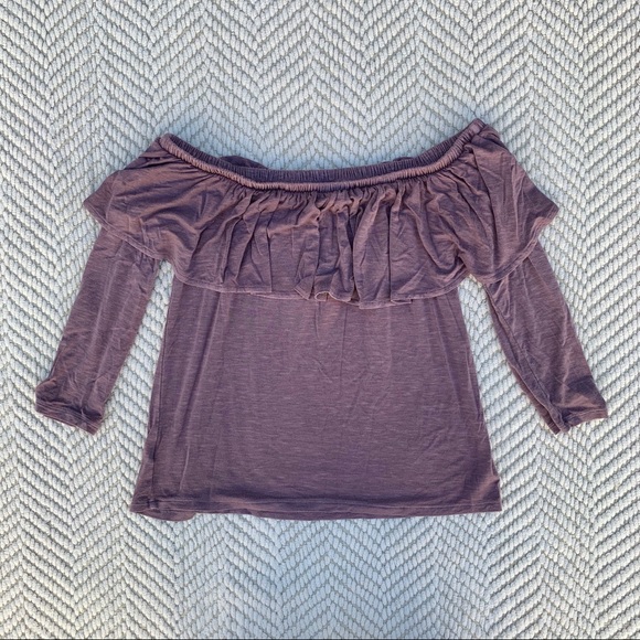 AEO Off-the-Shoulder Ruffle Top - Picture 1 of 4